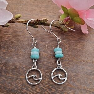 Wave Earrings, Beach Earrings, Ocean
